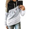 Damen-Kapuzenpullover, Sweatshirts, übergroß, für Damen, Wasserfallausschnitt, Farbblock, gestreift, Kordelzug, Pullover, Sweatshirt, Oberteile, Damenbekleidung, Streetwear, 24328