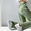 gröna jeans kvinnor fi high street denim byxor avslappnade raka breda byxor vintage streetwear plus storlek bottnar kläder h4y0#