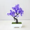 Dekorativa blommor 1pc konstgjorda växter bonsai liten trädkruka simulering heminredning falska blommor krukta bord mittpieces