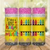 1pc Stainless Steel Insulated Water Cup with Teacher Pencil Pattern - 20oz, Perfect Gift for Teachers, Includes Straw