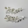 Hårklämmor Barrettes slbridal handgjorda ins stillegering keramiska blommor kristall brudklipp huvudstycken kvinnor tillbehör släpp leverans j ot1yv