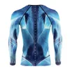Halen Muscle Body 3DプリントメンズTシャツFi筋肉印刷マンLGスリーブトップボディTシャツTEER3LF＃