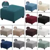 Housses de chaise housse de tabouret pouf extensible Jacquard carré repose-pieds canapé housse de protection de meubles