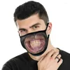 Parti Malzemeleri 1 PC Yetişkin Erkekler Kadın Moda Yüz Maskesi Desen Pamuk Ağız Maskeleri Komik Açık Maska Cadılar Bayramı Cosplay