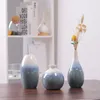 Vases Four à débit variable Vase en céramique émaillée Arrangement de fleurs Ornements Décoration de bureau Récipient hydroponique Artisanat