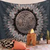 Tapices 1pc Rectángulo Tapiz Colgante de pared Mandala Hippie Gypsy Bedspread Throw Bohemian Cover