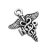 Charms vintage Sier Plated Retro I Love Nursing Nurse Practitioner NP Caduceus Charm Graduation Jewelry Drop Leverans Fynd Compone Dhjxh