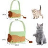 Cat Carriers Soft Canvas Pet Lion Wzór oddychający przenośna torba dla psów torby nośnik