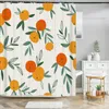 Douchegordijnen Groen Blad Planten En Bloemen Gordijn Print Modern Scandinavisch Minimalistisch Polyster Home Decor Badkamer Met Haken