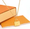 Never Fading lock bag necklace 18K Gold Plated Luxury Designer Necklaces Stainless Steel Pendant Necklace for women mens Chain Jewelry Party Jewelry