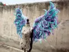 Party Decoration Colorful Angel Wing Halloween Cosplay Accessories Feathery Masquerade Costume Props