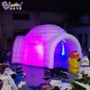 5.7x5.5x3.5mH inflatable lights dome tent with tunnel trade show tent inflation igloo canopy for party event decoration toys sports