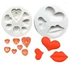Baking Moulds Lip Heart Shapes Silicone Mold Sugarcraft Cookie Cupcake Chocolate Fondant Cake Decorating Tools
