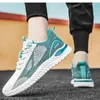 Casual Shoes Men Mesh Breathable Lace-up Comfort Soft Sole Lightweight Sneakers Round Head Thick Bottom Running Jogging Trainers