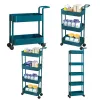 Racks Utility Cart on Wheels Single armrest trolley storage rack multi layer floor standing Decorative Carts with Four Casters