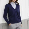 Basic Brief V Neck Cardigan Pull Femme Cardigans tricotés Noir Gris Beige S-2XL b5Ro #