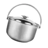 Double Boilers Stainless Steel Cooking Pot Kitchen Gadget Multipurpose Mixing Bowl Stew With Lid Handle Soup Tool