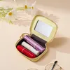 Fashion With Mirror Lipstick Bag Keychain Fashion Carry-on Portable Mini Pouch Cosmetic Organizer Bag 041824-11111