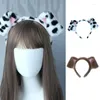 Hair Clips Plush Simulation Animal Hoop Furry Dog Ears Headband For Women Girls