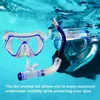 Dykning masker snorkling set vuxen antifog antileak torr snorkelglasögon glasögon simbassäng utrustning 3 färger 240321