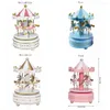 Decorative Figurines Carousel Music Box Painted Exquisite Design Ferris Wheel Ornaments Plastic Easy Use Cake Accessories Home Decor