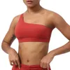 Lu Align Slim Tanks épaule sirène sangle incurvée soutien-gorge de sport femmes vêtements de Yoga course Fitness une épaule rassemblement soutien-gorge de sport Lemon Sports 2024