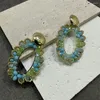 Boucles d'oreilles bohémiennes en cristal coloré pour femmes, perles de rocaille faites à la main, Crochet, bijoux de déclaration, cadeaux, 2024