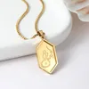 Collier de foi Imaan islamique arabe calligraphie pendentif chaîne en acier inoxydable Ramadan bijoux colliers cadeau pour les femmes 240328