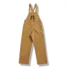 Men's Pants American Casual Couple Canvas Cargo Japanese Style Solid Color Straight Overalls Men And Women Cotton Work Trousers