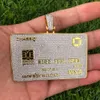 Carta di credito Sier 10K 14K Custom Def Vvs Moissanite Ciondolo Catena con nome personalizzato per uomo Donna Pendenti ghiacciati