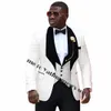 groom Tuxedos One Butt Shawl Lapel Best Man Suits Wedding Groomsman Men Wedding Suits groom Jacket+Pants+Vest w8E2#