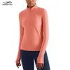 Lu Align Winter Mens Tshirts Mermaid Curve Women kläder Lång ärm Yoga -skjortor designade för att köra Sportswear Training Run snabbt 12 Zip Tshirts Lemon Sports 202