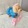 Robot Teddy for Children Toys Plush Birthday Pet Interactive Puppy Leash Walk Bark Electronic Dog Gifts 240319 Pedid