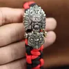 Szef czaszki Brass Buckle EDC Outdoor DIY Tkana Paracord Survival Bracelets Akcesoria Vintage Parasol Lania Porcharzy 240325