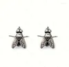 Stud Oorbellen April Fool's Day Fun Sieraden Zilver Kleur Gepersonaliseerde Alternatieve Punk Insect Accessoires Cadeau