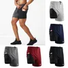 Lu Yoga Pantalones cortos deportivos Fitness al aire libre Secado rápido LL para hombre Pantalones cortos para hombre Color sólido Casual Running Quarter Pants