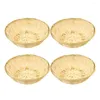 Dinnerware Sets Bamboo Fruit Plate Bread Basket Decorative Household Woven For Storage Organizer Baskets