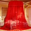 Mosquito Net Over The Bed Foldable Curtain for King Queen Size Luxury Double Marriage Princess Dome Romantic Antimosquito 240321