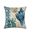 Pillow Decorative Throw Case Marine Life Polyester Shell Cover For Sofa Home Capa De Almofadas 45x45cm