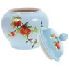 Storage Bottles Ceramic Tea Jar Chinese Style Loose Container Candy Delicate Canister Multi-function Home Accessory