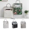 Sacs de rangement suspendus au mur, sac de rangement, panier en toile avec poche latérale en maille pour la maison, la chambre à coucher et la cuisine