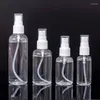 Storage Bottles 4PCS Spray Refillable Bottle Alcohol Perfume Cosmetic Water Atomizer Portable Plastic Container Exquisite