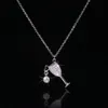 Handgjort vinglas Lab Diamond Pendant Real 925 Sterling Silver Party Wedding Pendants Chain Necklace For Women Charm Jewelry231w