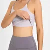 Lu Align personnalisé femmes nu sensation réservoirs Yoga débardeurs rembourré sport soutien-gorge dos croisé Spaghetti sangle entraînement Fitness course haut court gilet Lemon Sports 2024