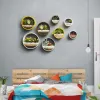 Pots Vase mural rond en fer, panier suspendu pour la maison, le salon, Pot de fleur décoratif, décoration murale, jardinières de plantes succulentes, Vases en verre d'art