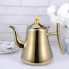 Dinnerware Sets Stainless Steel Water Kettle Tea With Strainer For Home Restaurant (Natural Color)