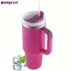 Keepred V2 40oz en acier inoxydable Fleuping Tobs Isolation tasse avec paille de couvercle, bouteille d'eau à vide réutilisable, cadeau de Noël, cadeau d'anniversaire