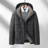 2023 Ny ankomst Winter Jacket 80% White Duck Down Jacket Men, Fi Thicken M Parkas Hooded Trench Coat Man Size M-4XL 93HR#