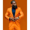 Nouveau costume de mariage orange pour hommes 2 pièces pantalon de marié ensemble veste de bal de fête homme vêtements d'affaires Trajes De Hombre c8k5 #