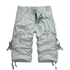 Męskie spodnie letnie krótkie krótkie krótkie szorty bawełniane swobodny wojskowy mody mody masy cielę